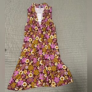 Urban Outfitter’s A line sun dress 70s retro flower print
